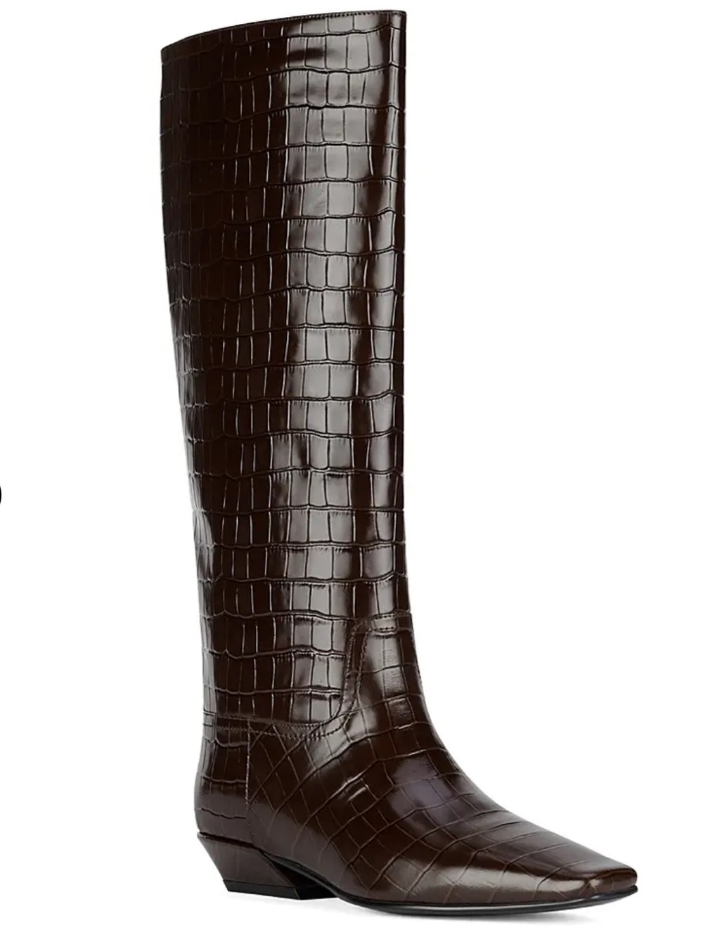 Jeffrey Campbell Passo Knee High Boots Brown Crocodile Size 9.5